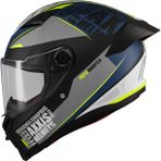 Axxıs Motosiklet Kaskı Fenıx Essence C2 Black Grey Matt - Mavi - Sarı
