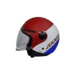Axxıs Square Bıtone Matt Yarım Kask - Kırmızı-Mavi - Xl