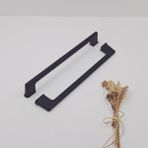 Ay-Az Kulp Kızılcık 160MM Metal Modern Şık Siyah Mutfak Banyo Dolap Çekmece Kulpu 1. Sınıf Malzeme