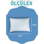 AY Home 6 Li Yastık Set Boncuk Silikon Antialrjik Antibakterıyal 800 Gram Diş Kumaş 100%PAMUKLU 50X70CM Ebat - 50 x 70 cm - Beyaz