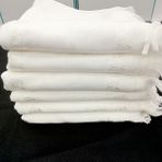 AY Home Kanaviçe Işleme Kadife Soft Beyaz Havlu Seti 6 Adet 50 x 90 cm