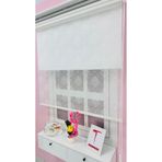 Ay Işığım Çiftli Sistem Düz Beyaz Damask Desenli Tül ve Stor Perde Tül Stor Perde
