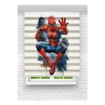 Ay Işığım Spider-Man Desenli Zebra Stor Perde - Erkek Çocuk Odası Süper Kahraman Temalı Perde
