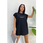 AY MONTANA BROOKLYN baskılı oversize büyük beden 0 kol T-shirt
