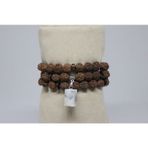 Ay Taşlı Rudraksha Tohum Dolama Bileklik 8mm