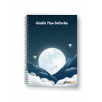 Ay Ve Bulutlar Spiralli Günlük Planlama Defteri - Planlayıcı Defter