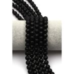 Ay Yıldız Desenli Mat Oniks Doğal Taş Dizi 8 Mm Küre Kesim - Dz-0818