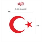 Ay Yıldız Kırmızı Sticker