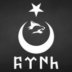 Ay Yıldız Kurt Sticker Göktürkçe Türk Sticker Ay Yıldız Sticker - 15cm x 10cm - Beyaz