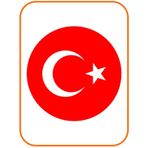 Ay Yıldız Oval Hilal Bayrak Oto Sticker 8x8 Cm Kırmızı