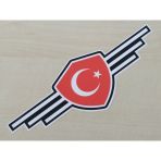 Ay Yıldız Rozet Stıcker Kırmızı 17X6cm Turk Bayragı Stıcker - Ayyıldız Etıketı - Turk Bayragı Cıkartması