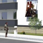 Ay - Yıldız - Sivil Mustafa Kemal Atatürk Poster Cephe Bayrağı - 1,5x2,x25 metre - Renkli