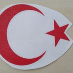 Ay Yıldız Sticker Kırmızı 18x14cm Türk Bayrağı Sticker - Ayyıldız Etiketi - Türk Bayrağı Çıkartması