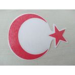 Ay Yıldız Stıcker Kırmızı 9X7cm Turk Bayragı Stıcker - Ayyıldız Etıketı - Turk Bayragı Cıkartması