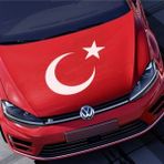 Ay Yıldız Sticker - Türk Bayrağı Sticker - Oto Sticker - Araba Sticker - Araç Sticker - 70 cm X 55 cm - Beyaz