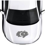 Ay Yıldız Sticker - Türk Bayrağı Sticker - Oto Sticker - Araba Sticker - Kaput Sticker - 50cm X 25cm - Gri