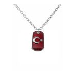 Ay Yıldız Tasarımlı Künye / Kolye – Kırmızı Renkli Unisex Anlamlı Takı