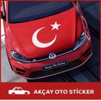 Ay Yıldız Türk Bayrağı Sticker - Ay Yıldız Sticker, Oto Sticker