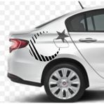 Ay Yıldız Türk Bayrağı Türkiye Sticker Araba Oto Motosiklet Karavan Etiket 02010 - 40x30 Cm - Siyah