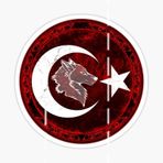 Ay Yıldız Ve Kurt Araba Oto Sticker Etiket Yapıştırma 18Cm