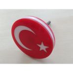 Ay Yıldız Vidalı Panjur Arması Yuvarlak Türk Bayrağı (Ayyıldız Vidalı Arma) R12 M131, M124 Panjur Arması