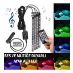 Ayak Altı Led Ses Ve Müziğe Duyarlı Kumandalı 8 Renk 4 Mod Üniversal