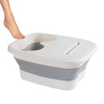 Ayak Bakım Küveti - Ayaklarınızı Rahatlatın Küvet,Portatif Katlanır Masaj Tabanlı Leğen Sporcular İçin Egzersiz Sonrası Toparlanma Pedikür Spa Kamp Seyahat Ev Kullanımı