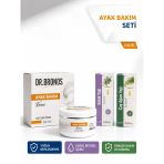 Ayak Bakım Ve Nemlendirme Seti | Dr.bronos Ayak Bakım Kremi 150 Ml & Kekik Yağı 20 Ml & Çay Ağacı Yağı 20 Ml