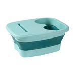 Ayak Banyo Küveti - Ayaklar İçin Ergonomik Masajlı Dinlendirme Leğeni - Katlanabilir Ergonomik Taban Masajlı Seyahat Spor Sonrası Toparlanma Spa İçin Taşınabilir Havuz