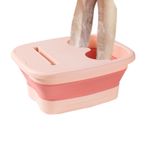 Ayak Banyo Küveti - Ayaklarınızı Rahatlatın Küvet,Portatif Katlanır Masaj Tabanlı Leğen Sporcular İçin Egzersiz Sonrası Toparlanma Pedikür Spa Kamp Seyahat Ev Kullanımı