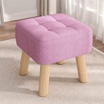 Ayak dayamalı çok fonksiyonlu Osmanlı Mor Döşemeli Puf Ayakkabı Değiştirme Sehpa Küçük Tezgah Makyaj Vanity 30x30x34cm
