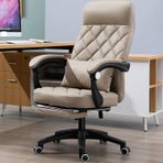 Ayak Dayamalı ve Fonksiyonlu Ergonomik Ofis Oyun Koltuğu Geniş Baş Desteği Kol Dayanağı 360° Dönebilen Sessiz Tekerlekler Rahat Ev Çalışma Çalışma Yönetici Yaşam Masası Koltuğu,Khaki-One Size