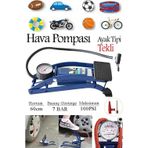 Ayak Hava Pompası 1 Adet Kalın Pistonlu Ayak Tipi Hava Pompası Bisiklet Teker Top Kurban Şişirme Araba Göstergeli