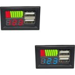 [ayak Izi] USB 5V 2.4A Araba Voltmetre Gerilim Ölçer Paneli 12V-24V 3s-7s Lityum Pil Kapasitesi Göstergesi Güç Test Cihazı Li-Ion Kurşun Asit (Yurt Dışından)