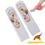 Ayak Refleksoloji Çorapları | Plantar Refleksoloji Noktalı Çorap, Sopa ile | Spor Vücut Gevşetici, Kas Gerilmesi, Kas Gerilmesi, Kas Rahatlaması için Spor Vücut Rahatlatıcı