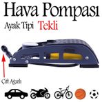 Ayak Tipi Hava Pompasi Tekli Gostergeli Kilitli Teker Arac Bisiklet Top Pompasi