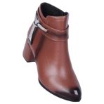 Ayakcenter By15 Cilt Taba Ayışığı Kadın 7Cm Topuklu Bot