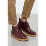 Ayakcity Bağcıklı Bilek Boy Klasik Termo Taban Bot - Bordo - 38