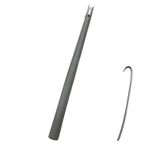 Ayakkabı Çekeceği Uzun/Kısa Renkli Plastik Metal Kerata Çekecek Büyük/Küçük Ahşap Çekecek Kaplama Askı Aparatlı Kolay ve Pratik Dayanıklı Ergonomik (Gri, Büyük Tip B)