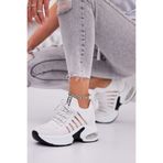 Ayakkabı Delisiyim Gizli Dolgu Topuklu Kadın Beyaz Spor Ayakkabı – Triko Sneaker, Hafif, Air Tabanlı, Dansel