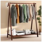 Ayakkabı Depolu Ahşap Portmanto 2 Kanca Ayarlanabilir Yükseklik (60/80/100/120CM) Sağlam 80kg Yük Bağlantısız Tasarım Kahverengi/Doğal Kaplama Şık ve Fonksiyonel Mobilya.