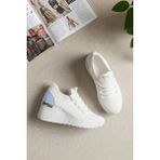 Ayakkabı Fuarı Elit BTFLRFT-607 Kadın Gizli Dolgu Topuklu Klasik Sneaker Beyaz