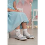 Ayakkabı Fuarı Elit Hy-F-4032-26Y Filet Kız Çocuk Babet Gümüş