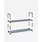 Ayakkabı Rafı, Ayakkabı Organizatörü, 10 Raf, Ayakkabı Dar, 28 X 45 X 173 Cm, Metal Çerçeve, Dokumasız Kumaş Raflar, Koridor, Yatak Odası, Gri Lsh010g01