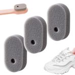 Ayakkabı temizleme fırçası, çok fonksiyonlu spor ayakkabı temizleme fırçası, değiştirilebilir sabunluk ve fırça başlığı ile, deri, kanvas spor ayakkabı, çizme, çanta, mobilya için