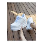Ayakkabı Tutkusu Stilo ® Beyaz Dolgu Topuk Aşırı Rahat 9cm Rahat Yüksek Topuk Ayakkabı
