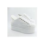 Ayakkabı Tutkusu Stilo ® Hakiki Deri Spor 7CM Ayakkabı Deri Beyaz Ayakkabı Platform Düz Taban