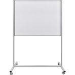 Ayaklı 90X120 Mobil Yazı Tahtası, Tekerlekli, Tek Taraflı, Beyaz - Ahşap - Beyaz - Seçenek 1