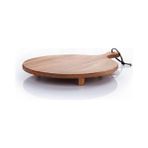 Ayaklı Akasya Sunum Tabağı ve Servis Tahtası (40X30 Cm) | Doğal Ahşap Modern Peynir, Şarküteri, Pizza ve Kahvaltı Tahtası | Saplı ve Yükseltilmiş Ayaklı Sunumluk - Kestane Akaju - Option-1