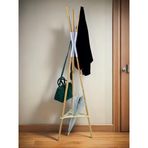 Ayaklı Askılık, Portmanto, Elbise Askısı, Ahşap Elbise Askılığı, Minimalist Tasarım, Giriş ve Koridor için Ayaklı Askılık, Şemsiye ve Çanta Standı
